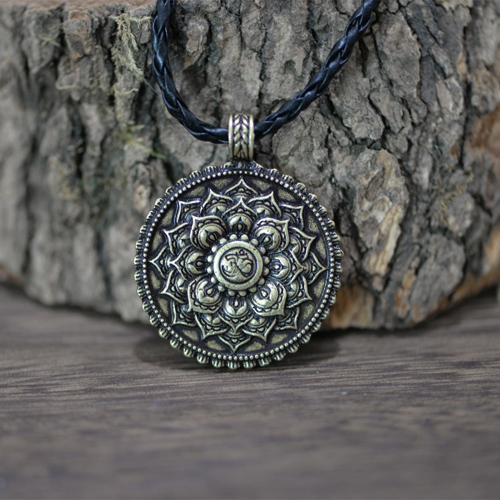 Lotus & Om Mandala Amulet