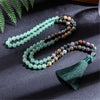 108 Bead Mala Handmade w/ Indian Agate & Green Aventurine