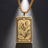 Skeleton Tarot Pendant Necklace of the Major Arcana