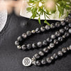 108 Bead Mala Handmade w/ Black Flash Labradorite