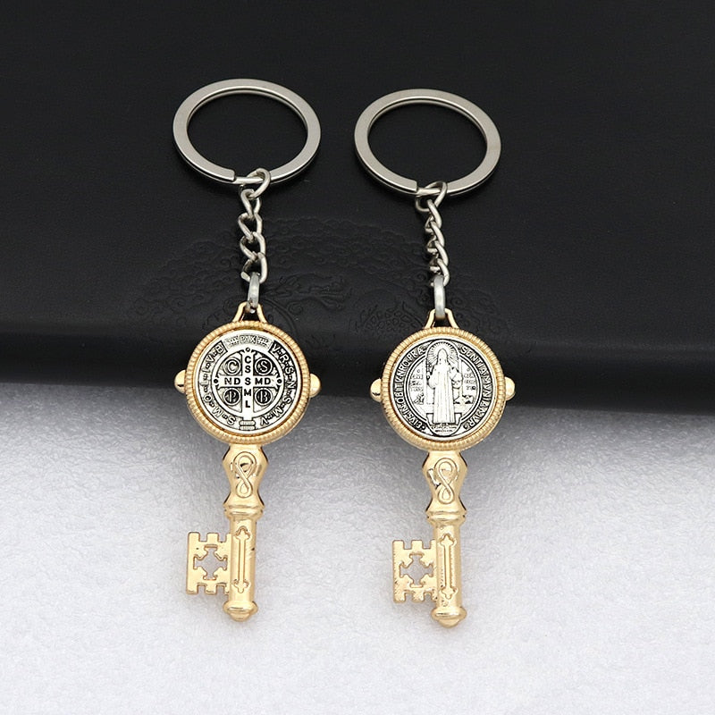 Saint Benedict Medal Keychain