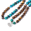 108 Bead Mala Natural Yellow Tiger Eye & Phoenix Stone