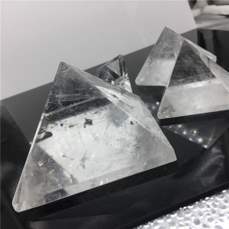 Natural Clear Quartz Crystal Pyramid