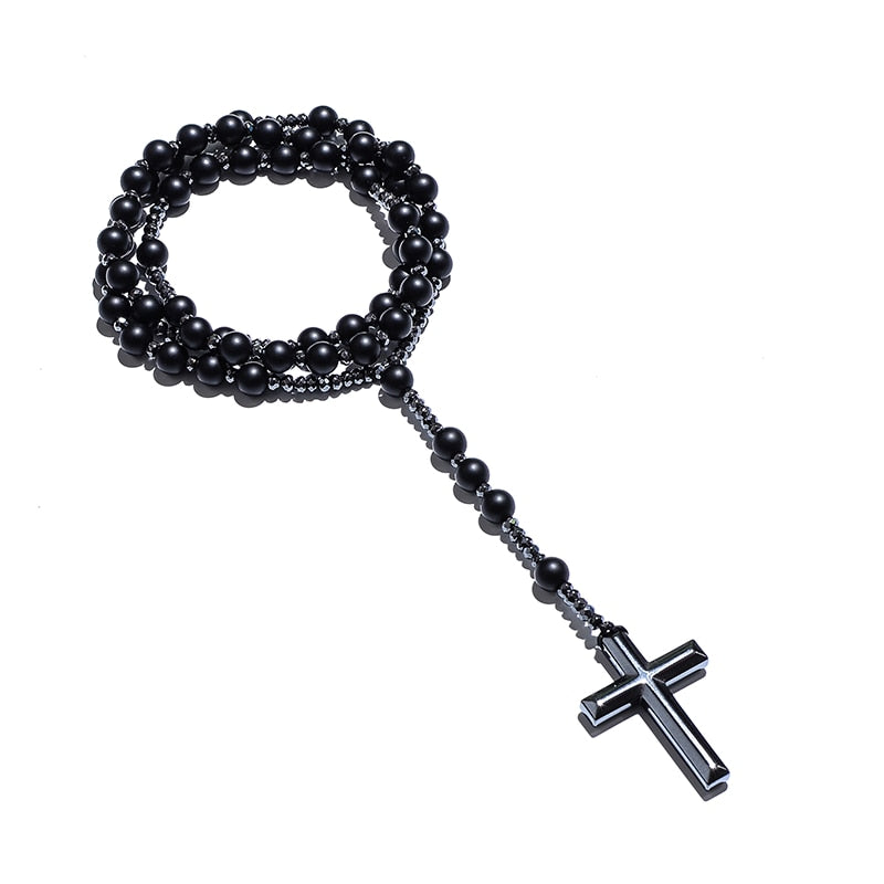 Rosary Handmade w/ Matte Black Onyx