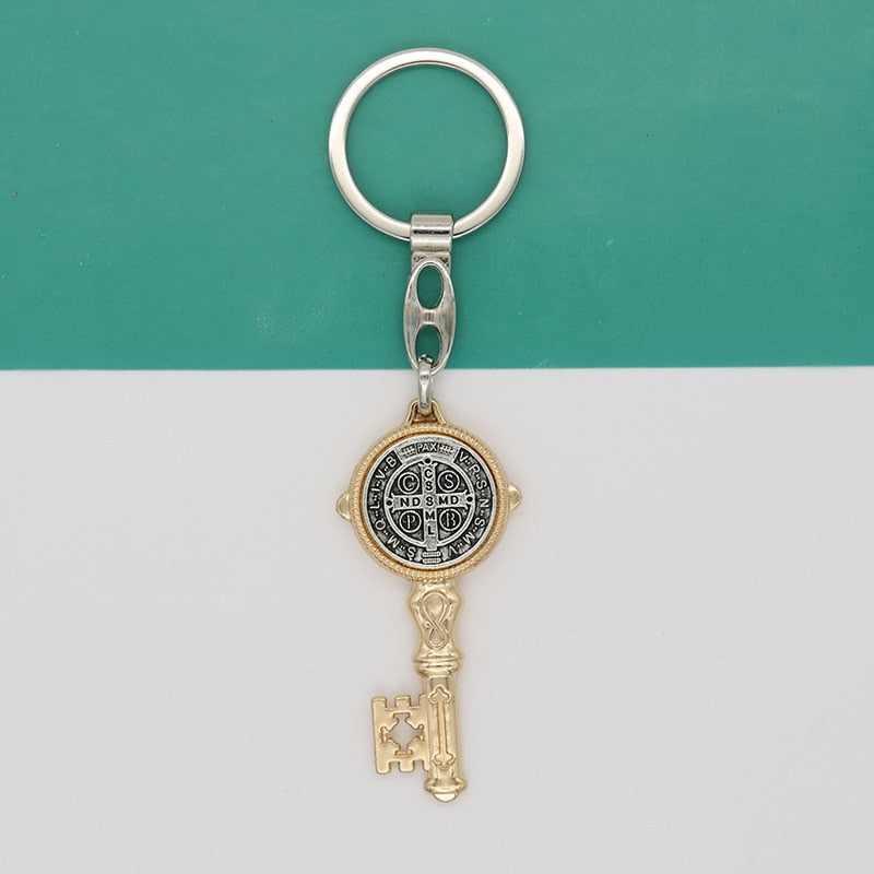 Saint Benedict Medal Keychain