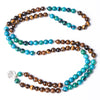 108 Bead Mala Natural Yellow Tiger Eye & Phoenix Stone