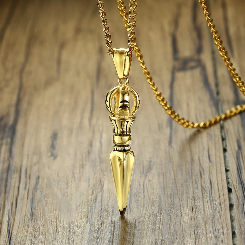 Tibetan Vajra Dagger Amulet Necklace