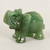 Lucky Elephant Carved from Green Aventurine