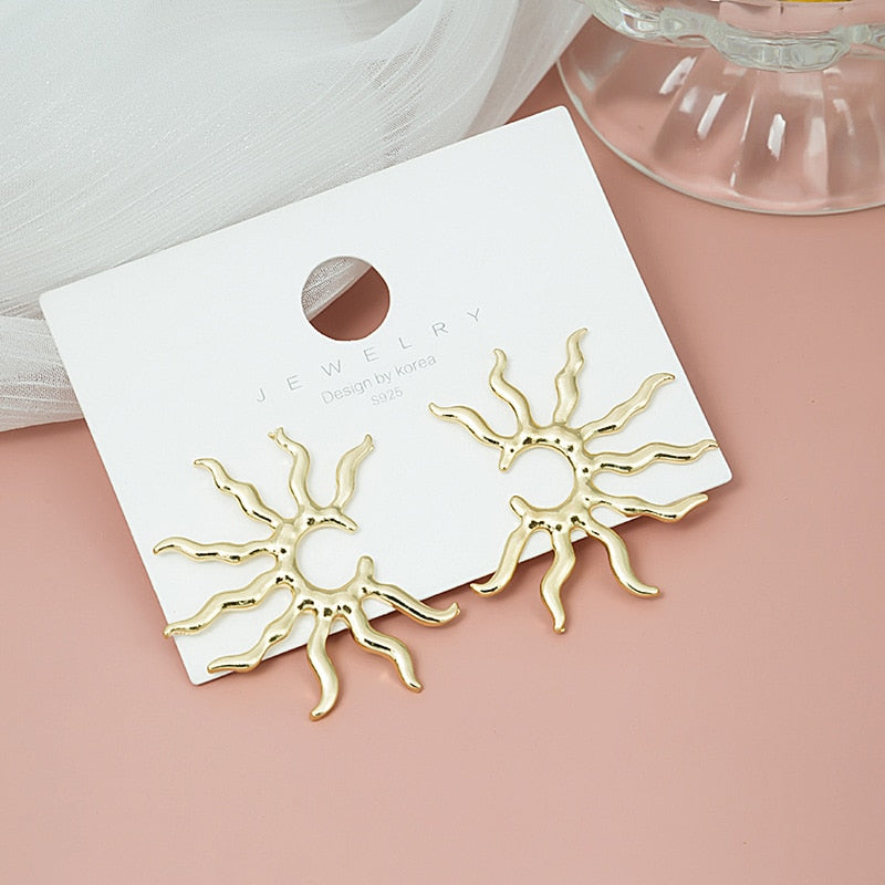 Sun Rays Drop Earrings for Women