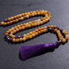 108 Bead Mala Handmade w/ Topaz Amethyst