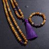 108 Bead Mala Handmade w/ Topaz Amethyst