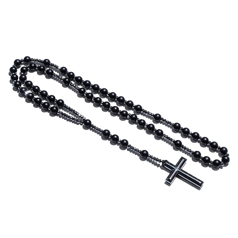 Rosary Handmade w/ Matte Black Onyx