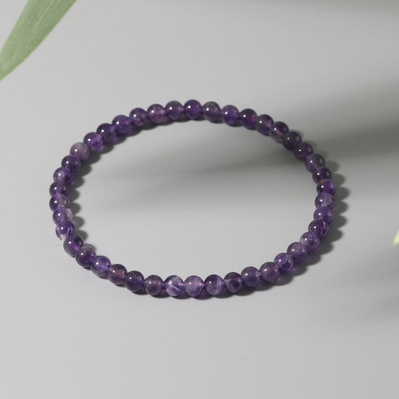 Amethyst Bead Energy Bracelet (4mm)