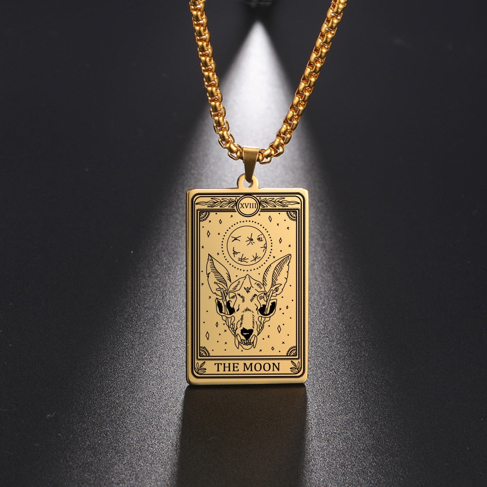 Skeleton Tarot Pendant Necklace of the Major Arcana