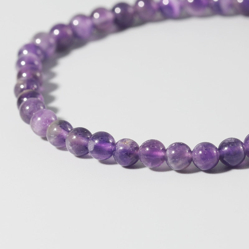 Amethyst Bead Energy Bracelet (4mm)