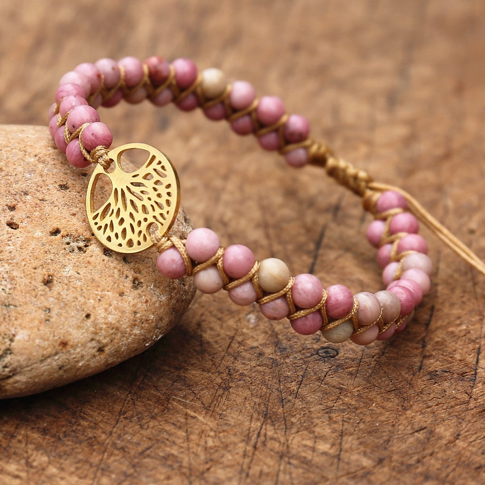 Tree of Life Handmade Natural African Stone Beaded Bracelet