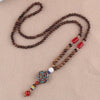 Tibetan Buddhist Handmade Mala w/ Wood Beaded Pendant