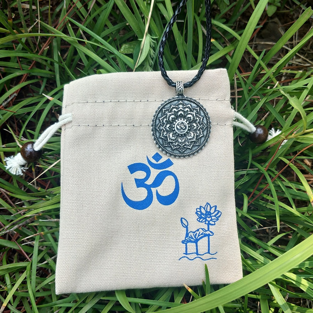 Lotus & Om Mandala Amulet