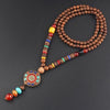 Tibetan Buddhist Handmade Mala w/ Wood Beaded Pendant