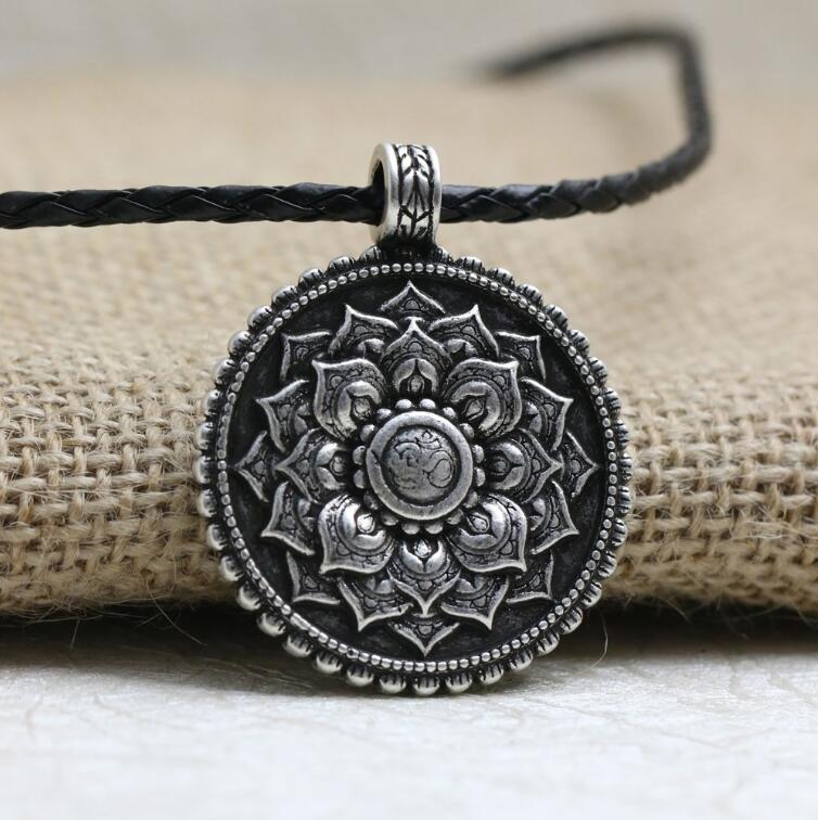 Lotus & Om Mandala Amulet