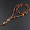 Tibetan Buddhist Handmade Mala w/ Wood Beaded Pendant