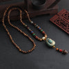 Tibetan Buddhist Handmade Mala w/ Wood Beaded Pendant