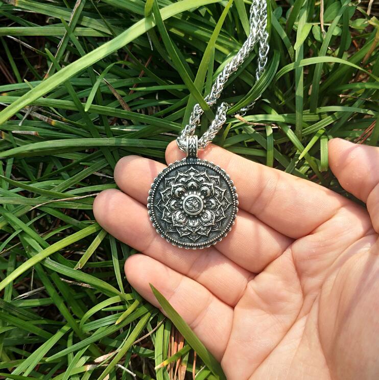 Lotus & Om Mandala Amulet