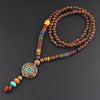 Tibetan Buddhist Handmade Mala w/ Wood Beaded Pendant