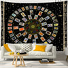 Tarot & Astrology Tapestry in Black Background