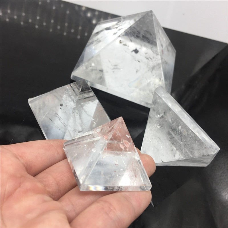 Natural Clear Quartz Crystal Pyramid