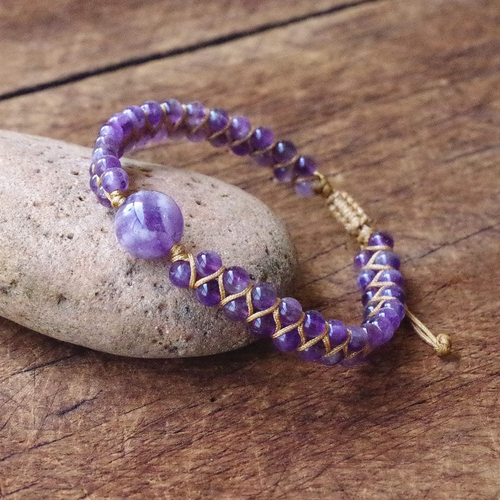 Natural Stone Hand-strung Beaded Bracelet