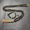 108 Bead Mala Handmade w/ Natural Smoky Quartz