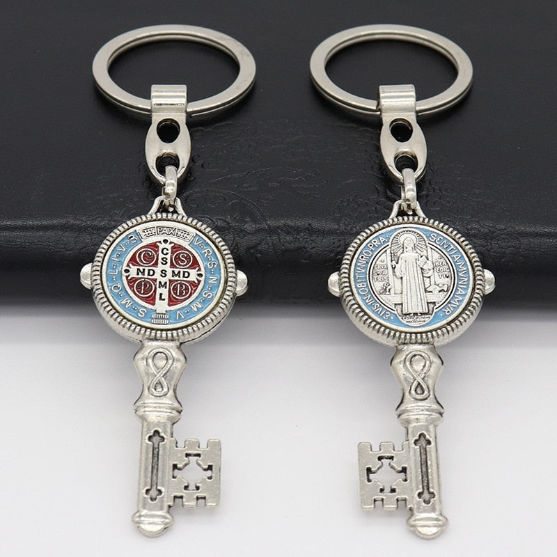 Saint Benedict Medal Keychain