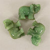 Lucky Elephant Carved from Green Aventurine