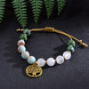 108 Bead Mala Handmade w/ White Jade, African Turquoise & Emperor Jasper Stones