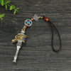 Tibetan Six-Character Mantra Prayer Wheel Pendant & Vajra Keychain