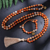 108 Bead Mala Handmade w/ Natural Orange Agate