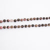 108 Bead Mala Handmade w/ Natural Black Line Rhodochrosite Stones