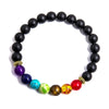 108 Bead Mala Handmade w/ Matte Black Onyx + 7 Chakra Stones