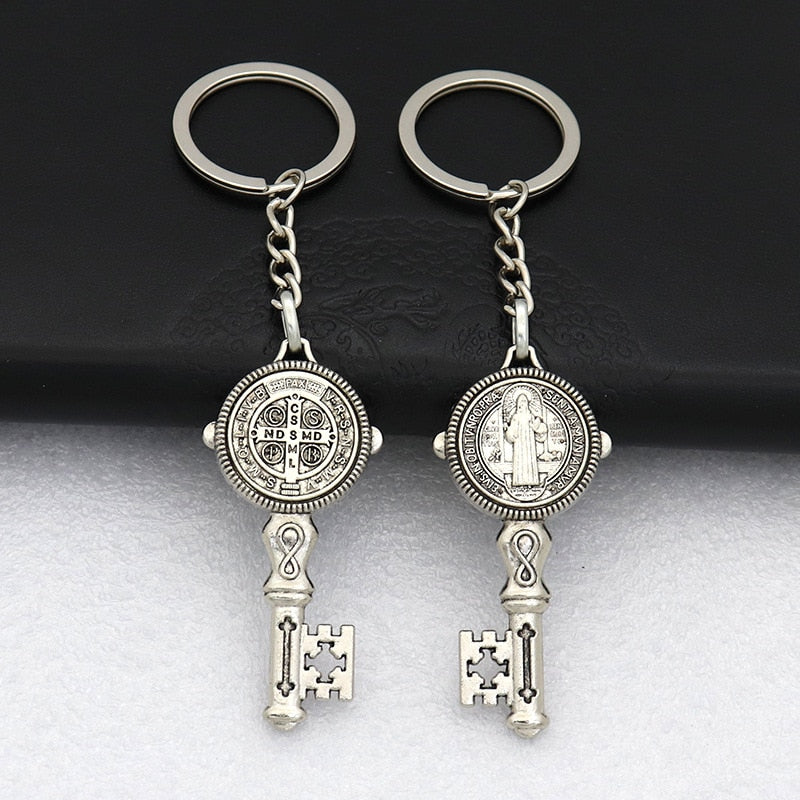 Saint Benedict Medal Keychain