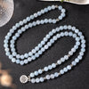 108 Bead Mala Handmade w/ Natural Aquamarine