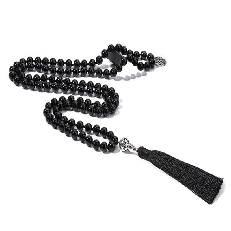 108 Bead Mala Handmade w/ Natural Black Onyx