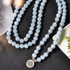 108 Bead Mala Handmade w/ Natural Aquamarine