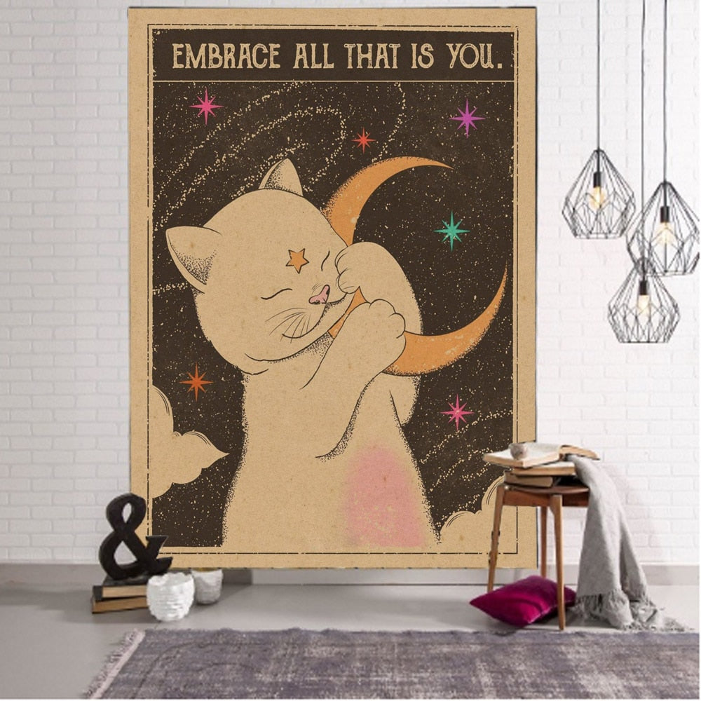 Cosmic Cat Tapestry - "Embrace All That Is You"