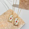 The Lovers Tarot Card Pendant Necklace