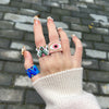 Handmade Geometric Beaded Rings