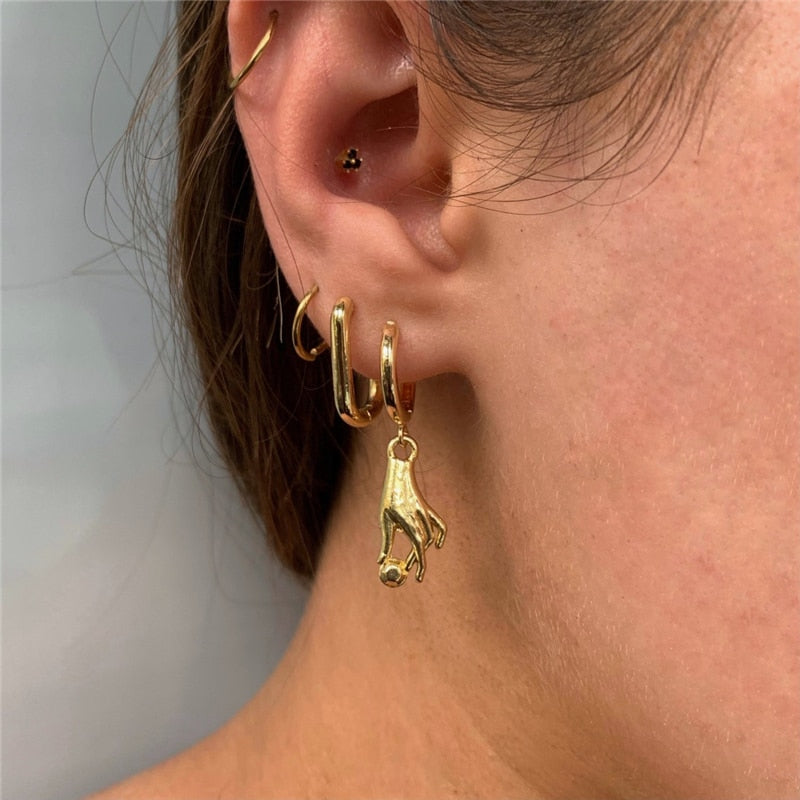 Sacred Hand Dangle Earrings