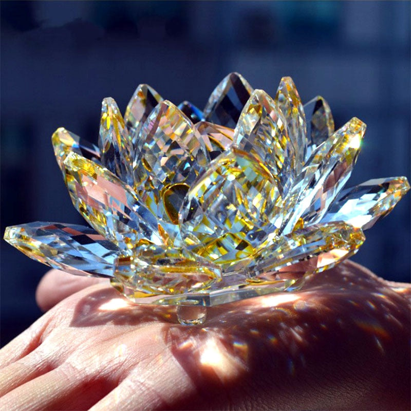 Crystal Lotus Flower (80mm)