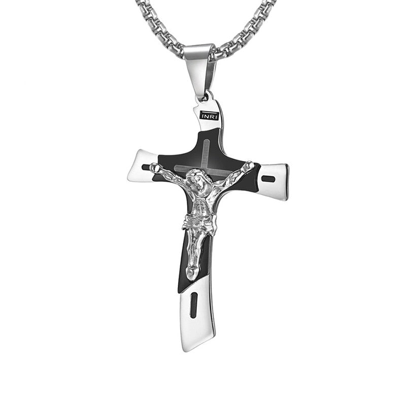 INRI Jesus on the Blade of the Cross Pendant Necklace