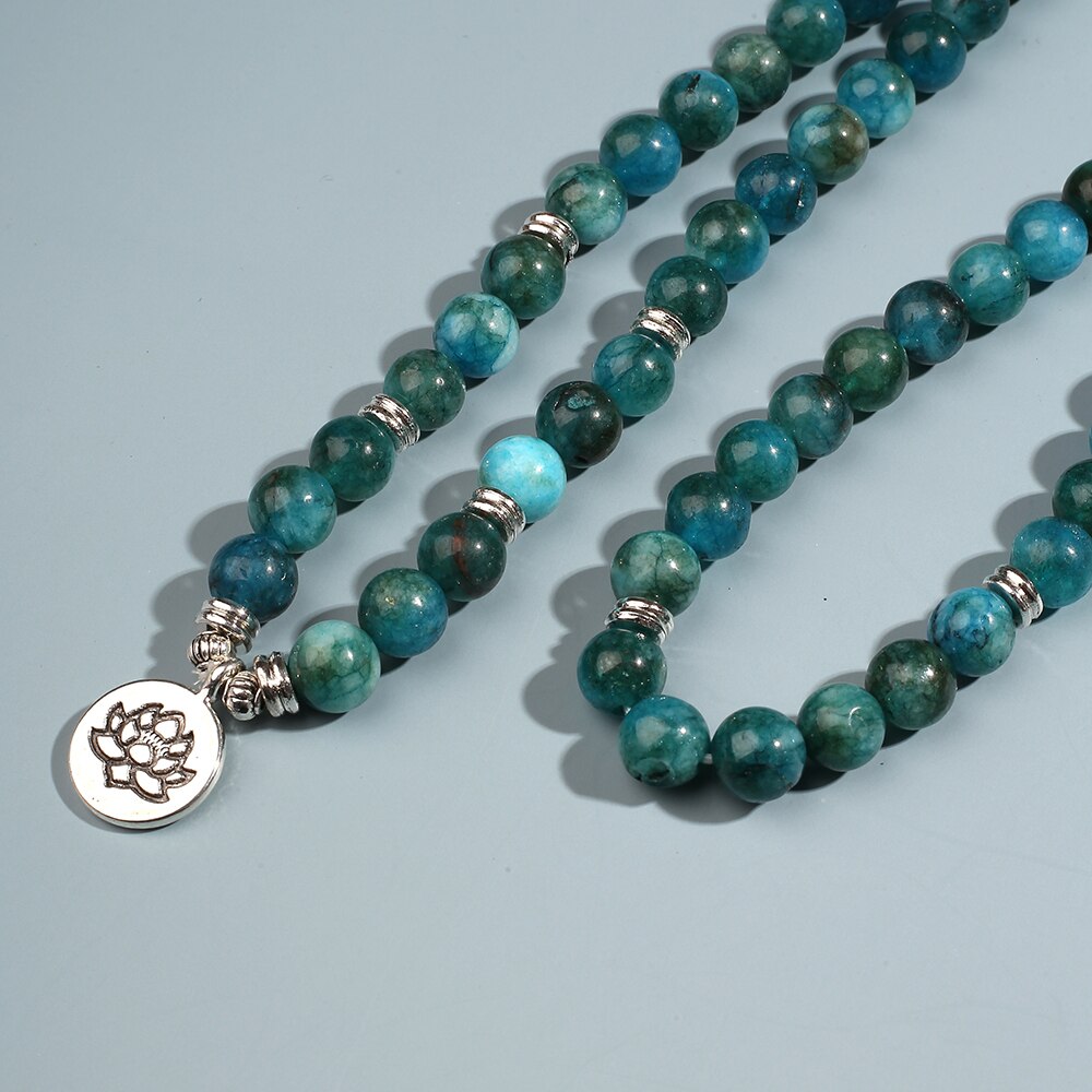 108 Bead Mala Handmade w/ Apatite